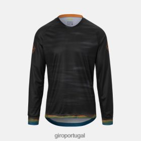 Capacetes Giro Mtb - Giro camisa roust ls homens 6HPV88732 colo quente preto