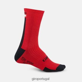 Capacetes Giro Mtb - Giro meia hrc+ lã merino unissex 6HPV88912 vermelho escuro/preto/cinza