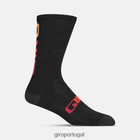 Capacetes Giro Mtb - Giro meia sazonal de lã merino unissex 6HPV88189 hiperglitch preto