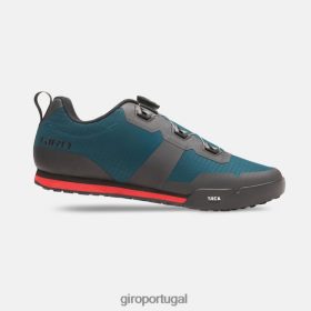 Capacetes Giro Mtb - Giro sapato rastreador homens 6HPV88249 porto azul/vermelho brilhante