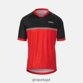 Giro Portugal - Giro camisa robusta homens 6HPV88676 linha de corrida vermelha brilhante