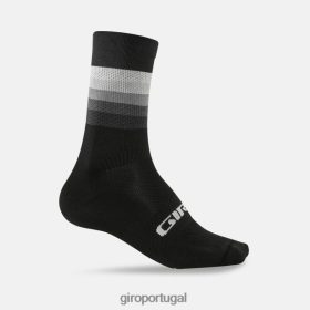 Giro Portugal - Giro meia de cintura alta comp racer unissex 6HPV88787 onda de calor negra